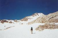 Berkeley Bill climbing Muir Pass